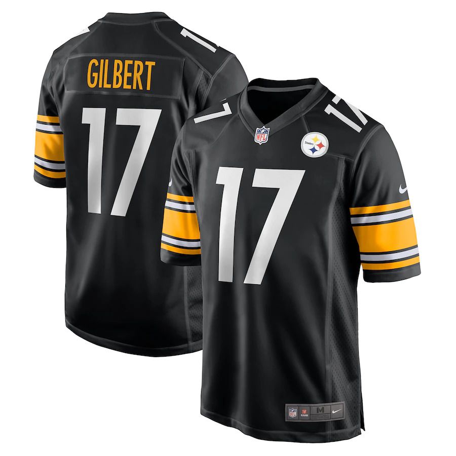 Men Pittsburgh Steelers 17 Mark Gilbert Nike Black Game NFL Jersey